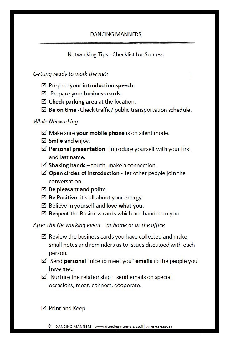 Tips for Networking